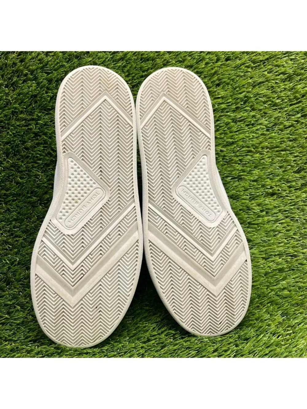 Tory Burch Double T Howell Court Womens Size 8.5 White Athletic Shoes Sneakers